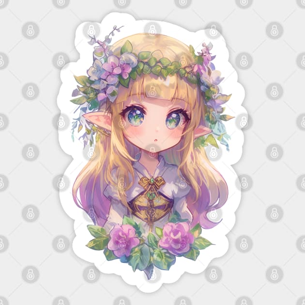 Chibi Elf Princess Sticker by Selene’s Designs